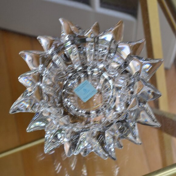 PartyLite Aurora Starburst Lead Crystal Pillar Candle Holder - Picture 6 of 7